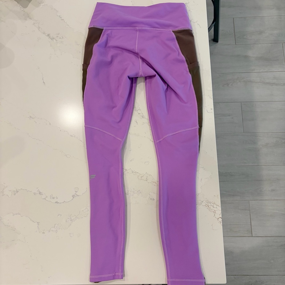Fabletics Lilac Purple and Brown Powerhold Leggings small - Picture 9 of 10